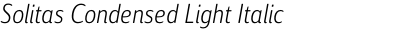 Solitas Condensed Light Italic